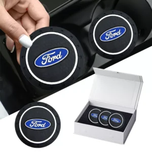 Ford Mustang, Focus, Ranger Cup Holder Coaster - Non-Slip Silicone Pad