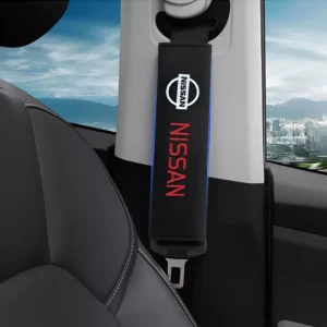 Car Interior Suede Fluff Seat Belt Cover Shoulder Neck Protection for Nissan X-Trail, Qashqai, and Juke