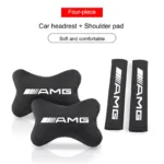 Soft Car Seat Belt Shoulder Pads & Neck Pillow Set for Mercedes-Benz AMG 7 7100 b95794