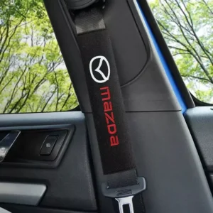 2pcs Car Seat Belt Shoulder Pads – Soft & Breathable Protection for Mazda CX-5, Axela, RX-8