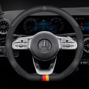 Carbon Fiber Anti-Slip Steering Wheel Cover for Mercedes-Benz