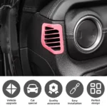 Car Air Conditioning Vent Outlet Decoration Cover for Jeep Wrangler JL, Gladiator JT 4 7436 23c09d