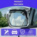 Chrome Rearview Mirror Rain Brow Cover Trim for Jeep Renegade 2020-2024 8 7496 072007