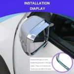 Chrome Rearview Mirror Rain Brow Cover Trim for Jeep Renegade 2020-2024 7 7496 29c173