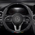 Mercedes-Benz C43 CLA GLA Suede Carbon Fiber Steering Wheel Cover 3 7849-a35619.webp