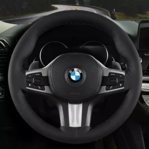 Handmade Genuine Leather Anti-Slip Steering Wheel Cover for BMW