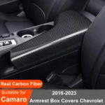 Real Carbon Fiber Armrest Cover for Chevrolet Camaro 4 9032 370ea0