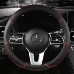 Audocovers Anti-Slip Leather Steering Wheel Cover for Volkswagen and Mercedes 3 9147-e0633d.webp