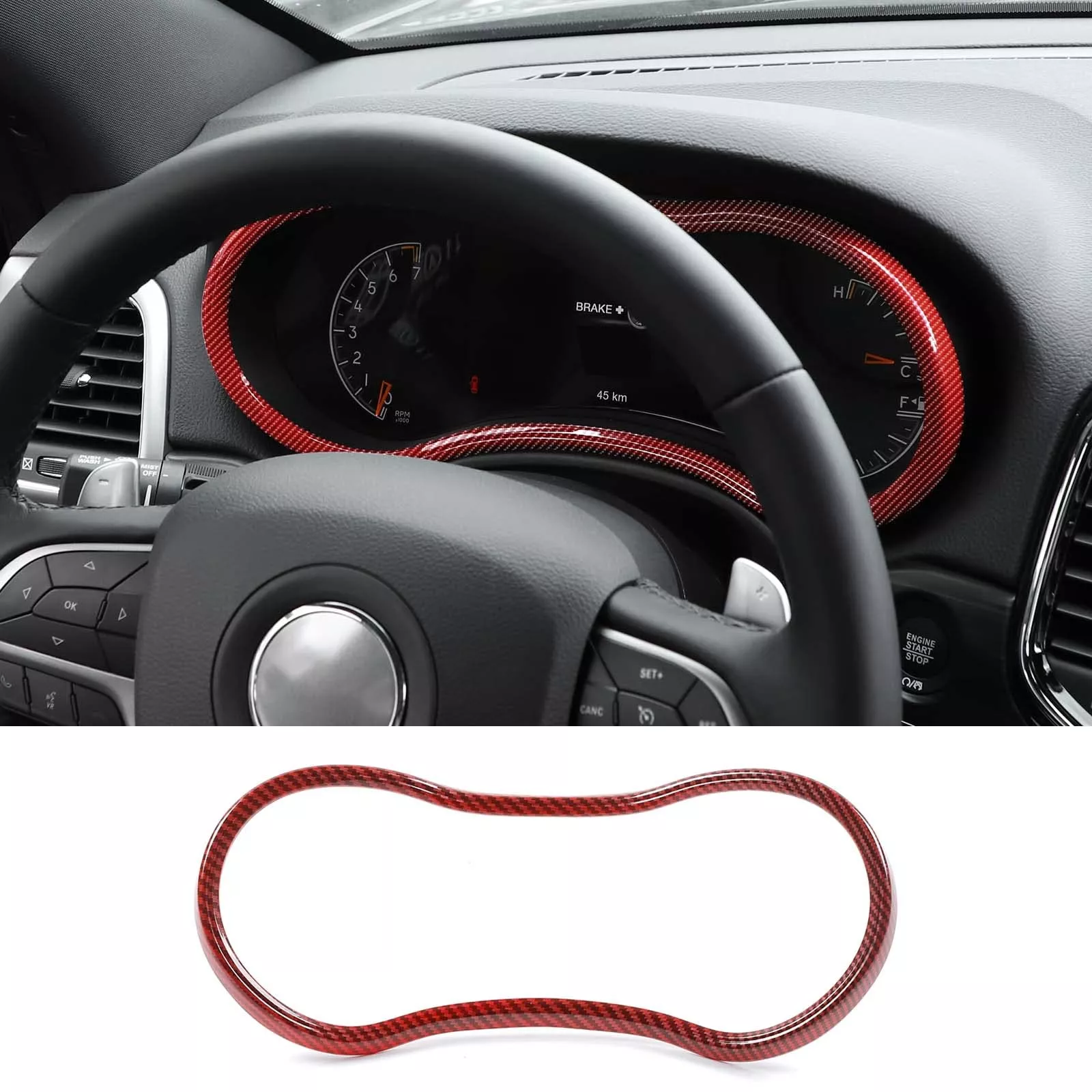 Red carbon fiber