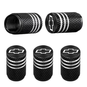 5pcs Metal Tire Valve Caps for Chevrolet, Ford, Toyota