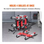 Heavy-Duty Car Dolly Storage Rack with 360° Swivel Casters, 4-Dolly Capacity 4 13448 0f0766