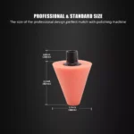 Drill-Mounted Polishing Cone Pad for Wheel Hubs & Tight Spaces 6 13458 9f4762