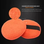 5-Inch Microfiber Wax Applicator Pads with Elastic Grip for Hand Polishing 6 13463 02cda5