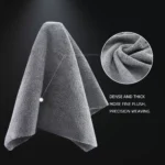 Grey Microfiber Car Wash Towel 16 x 16 in, 320GSM Reusable Cleaning Cloth 5 13465 14f488