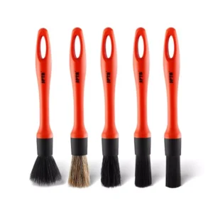 5-Piece Car Detailing Brush Set for Interior, Wheels & Vents Cleaning