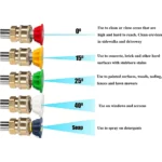 5-Piece Pressure Washer Nozzle Tips Set 1/4-Inch Quick Connect 6 13482 81eaca