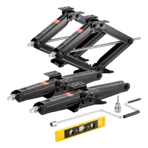 Heavy Duty RV Scissor Jacks Set of 4, 5000 lb Stabilizer & Leveling Jacks