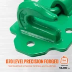 Heavy Duty Tractor Bucket Grab Hooks 2 Pack with Tie Down Ring Bolt-On 5 13485 517d53