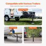 Heavy Duty 5000 lb Swivel Trailer Jack with 15 in Travel 8 13487 211ebf