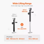 Heavy Duty 5000 lb Swivel Trailer Jack with 15 in Travel 4 13487 92788f