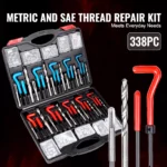 Complete Helicoil Thread Repair Kit SAE & Metric Rethreading Tool Set 4 13489 12d1c7
