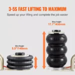 3 Ton Triple Air Bag Pneumatic Car Jack – Fast Lift Heavy Duty Garage Jack 8 13492 e96936