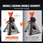 3 Ton Adjustable Double Locking Jack Stands for Cars, SUVs & Trucks 5 13499 5a919a