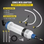 1.5Qt Manual Oil & Brake Fluid Extractor Pump Kit for Cars & Engines 9 13513 84e619