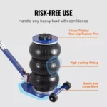 3 Ton Triple Bag Pneumatic Air Jack with Wheels & Long Handle 5 13514 7cc753