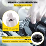 14-Piece Low-Profile Oil Filter Socket & Wrench Cap Set 8 13515 098144