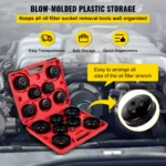 14-Piece Low-Profile Oil Filter Socket & Wrench Cap Set 4 13515 6960e9