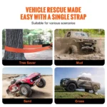 High-Strength Polyester Tow Strap Recovery Kit for Cars, Trucks & SUVs 8 13516 0685e2