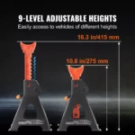 3 Ton Adjustable Jack Stands for Cars, SUVs, Trucks & ATVs 8 13517 1ca641