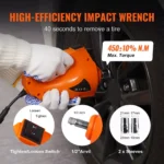 5-Ton Electric Hydraulic Car Jack Kit with Impact Wrench & Tire Inflator 6 13518 03e220