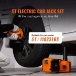5-Ton Electric Hydraulic Car Jack Kit with Impact Wrench & Tire Inflator 4 13518 190329