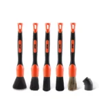5-Material Car Detailing Brush Set with Elbow Adapter for Interior & Wheels 8 13525 3d247c