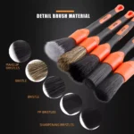 5-Material Car Detailing Brush Set with Elbow Adapter for Interior & Wheels 5 13525 5a2aa3