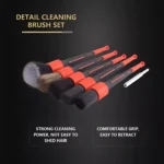 5-Piece Soft Boar Hair Car Detailing Brush Set with Drill Adapter 4 13564 48bc3e