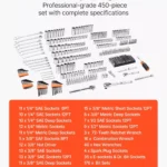 450-Piece Mechanics Tool Set with Deep & Standard Sockets and Storage Case 5 13576 dc03e7