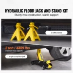 Low Profile 2 Ton Hydraulic Floor Jack with Heavy-Duty Jack Stands 5 13582 8424bb