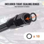 8AN 20FT Braided Fuel Line Kit with Fittings 7 13583 54833b