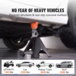 Heavy-Duty Adjustable Jack Stands 3-Ton Capacity for SUV & Pickup Truck 6 13584 f1e384