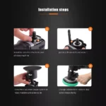 Dual Action Power System Polisher Adapter for 5-Inch Rotary Drill 6 13586 2933c4