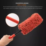 2-Piece Microfiber Wheel Cleaning Brush Set with Interchangeable Covers 5 13587 51c422