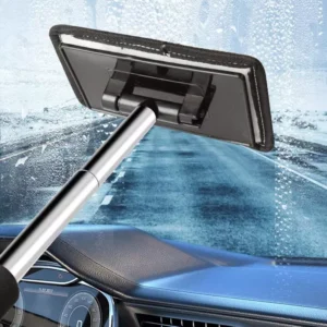 Car Windshield Cleaning Brush with Retractable Handle and Soft Wash Cloth
