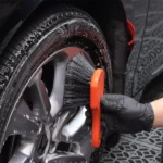 Soft Bristle Wheel Tire Cleaning Brush with Orange Handle 7 14832 8d15af