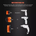 Drill Brush Attachment Set – 2", 3.5", 4" Multi-Surface Cleaning Brushes 8 14845 363163