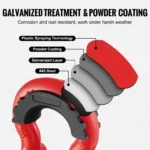 2PCS Heavy Duty 3/4" D-Ring Bow Shackles 62,832 lbs Break Strength with Isolator 7 14861 c26caa
