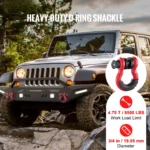 2PCS Heavy Duty 3/4" D-Ring Bow Shackles 62,832 lbs Break Strength with Isolator 4 14861 dc99f9