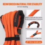Heavy-Duty Car Tow Rope 20/30ft Recovery Strap for Off-Road Rescue 6 14881 e589a7